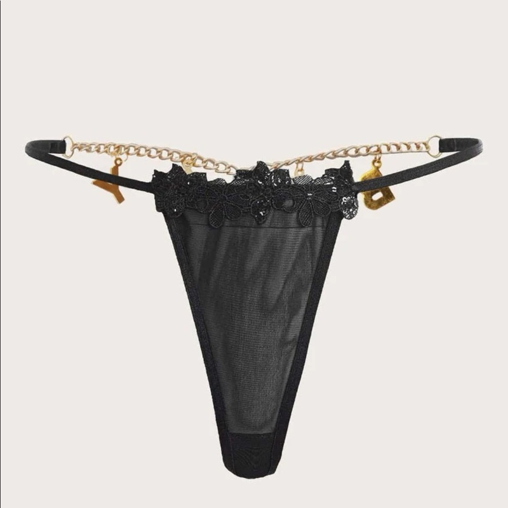 Rhinestone Chain Linked Thong 💖 - Picture 4 of 6